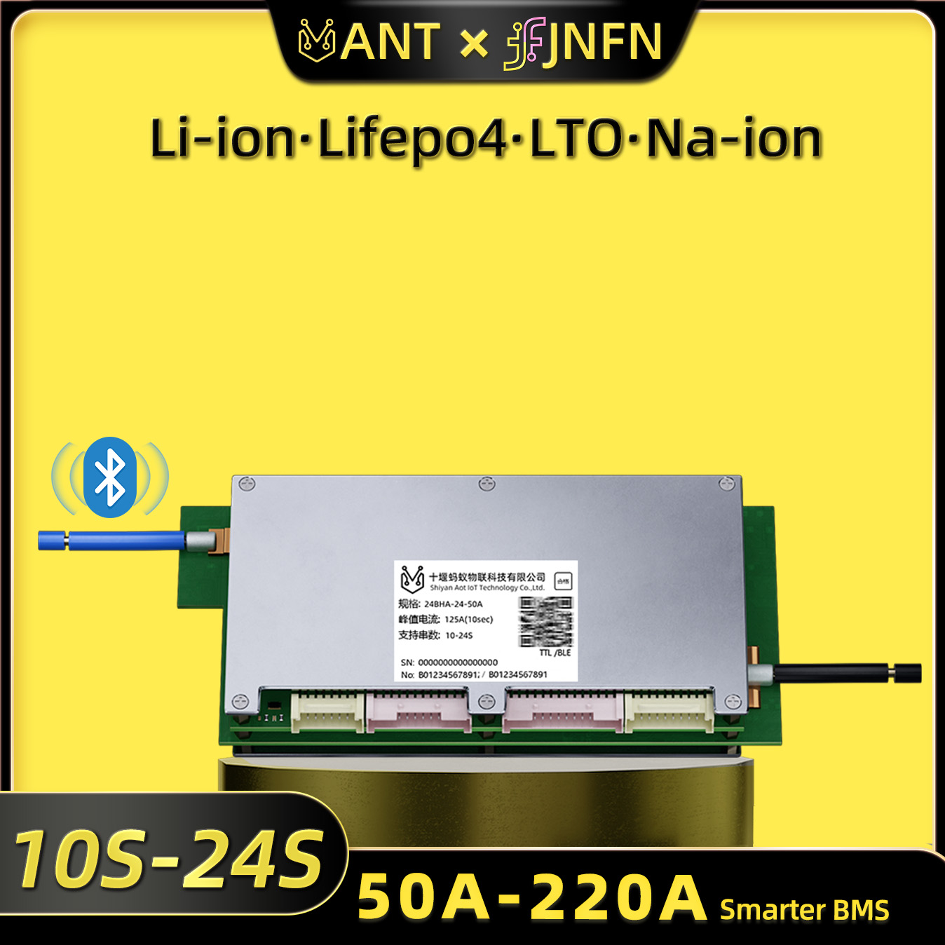 Smart Bms 24S 200A Bluetooth Lifepo4 - Placa de Protección Inteligente Ant BMS