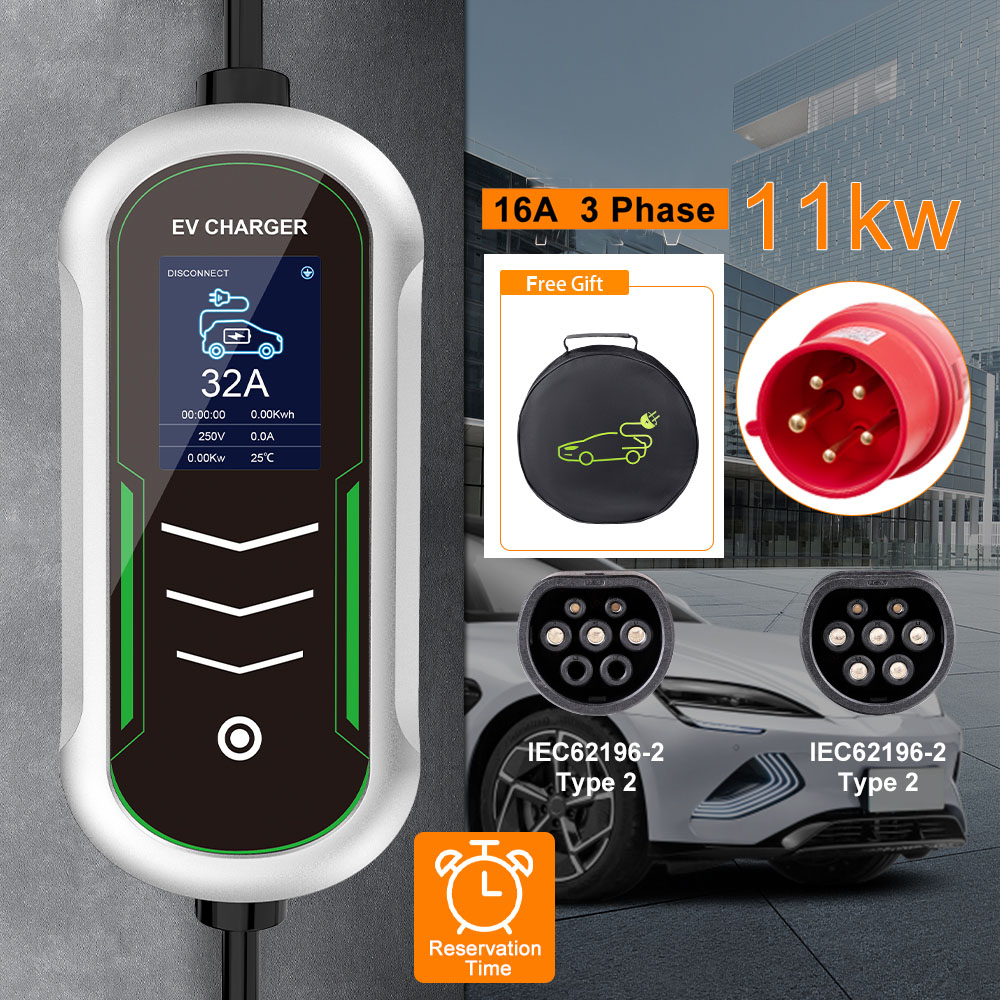 Type 2 Portable Ev Charger 11Kw Cee - Cargador portátil IPENGEN 11KW EV Type2