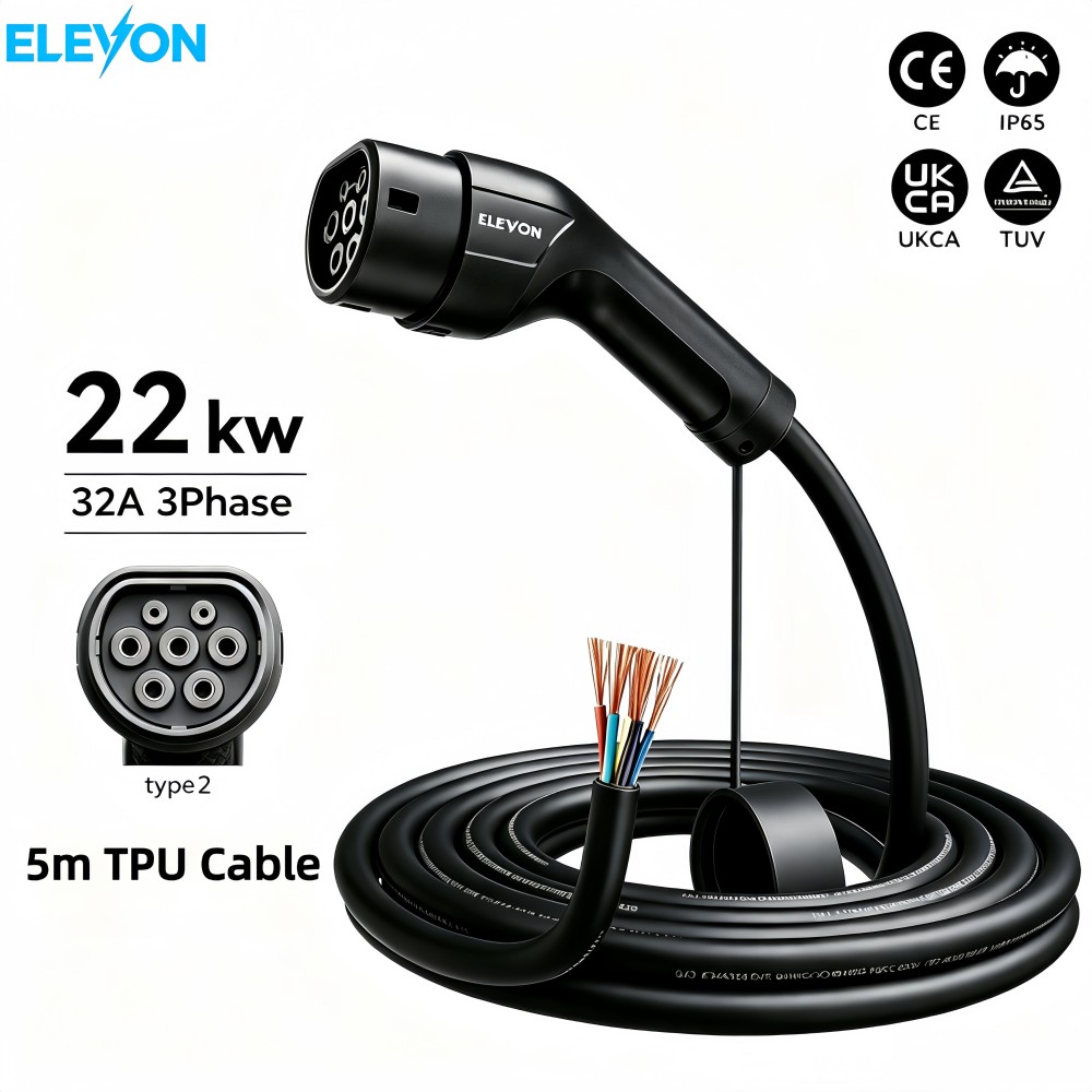 Ev Charger Type 2 22Kw 32A 3 Phase - Cargador para Vehículos Eléctricos ELEVON Tipo