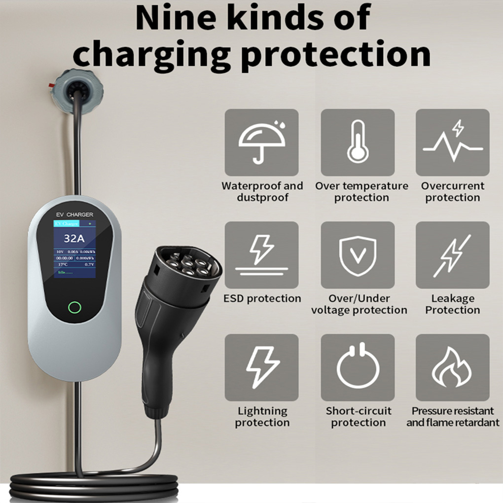 Ev Charger Type 2 22Kw 32A 3 Phase - Cargador EV portátil tipo 2, 22KW,
