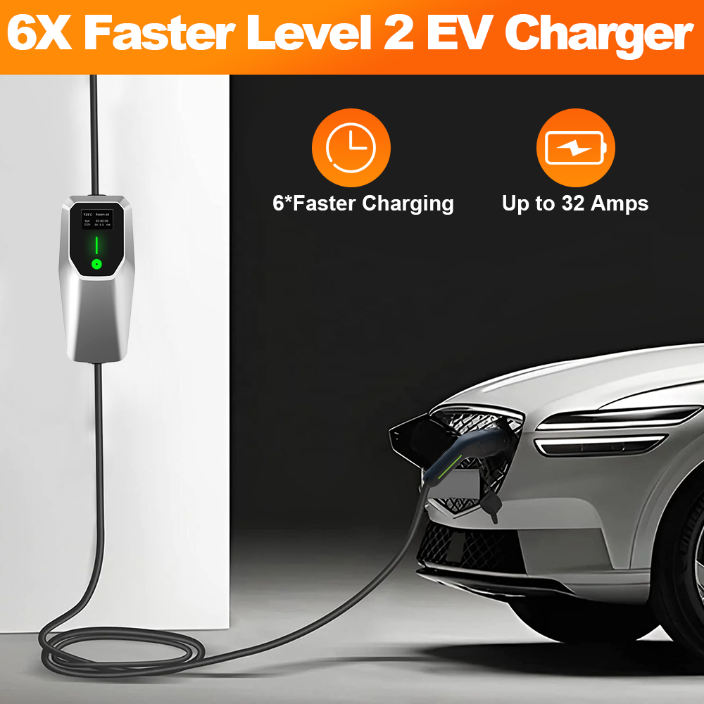 J1772 Evse 32A Level 2 Charger - Cargador EV Junsun 32A Nivel 1