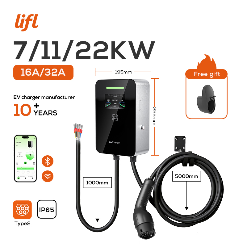 Ev Charger Type 2 22Kw 32A 3 Phase - Lifl 7KW 11KW 22KW Cargador Inteligente