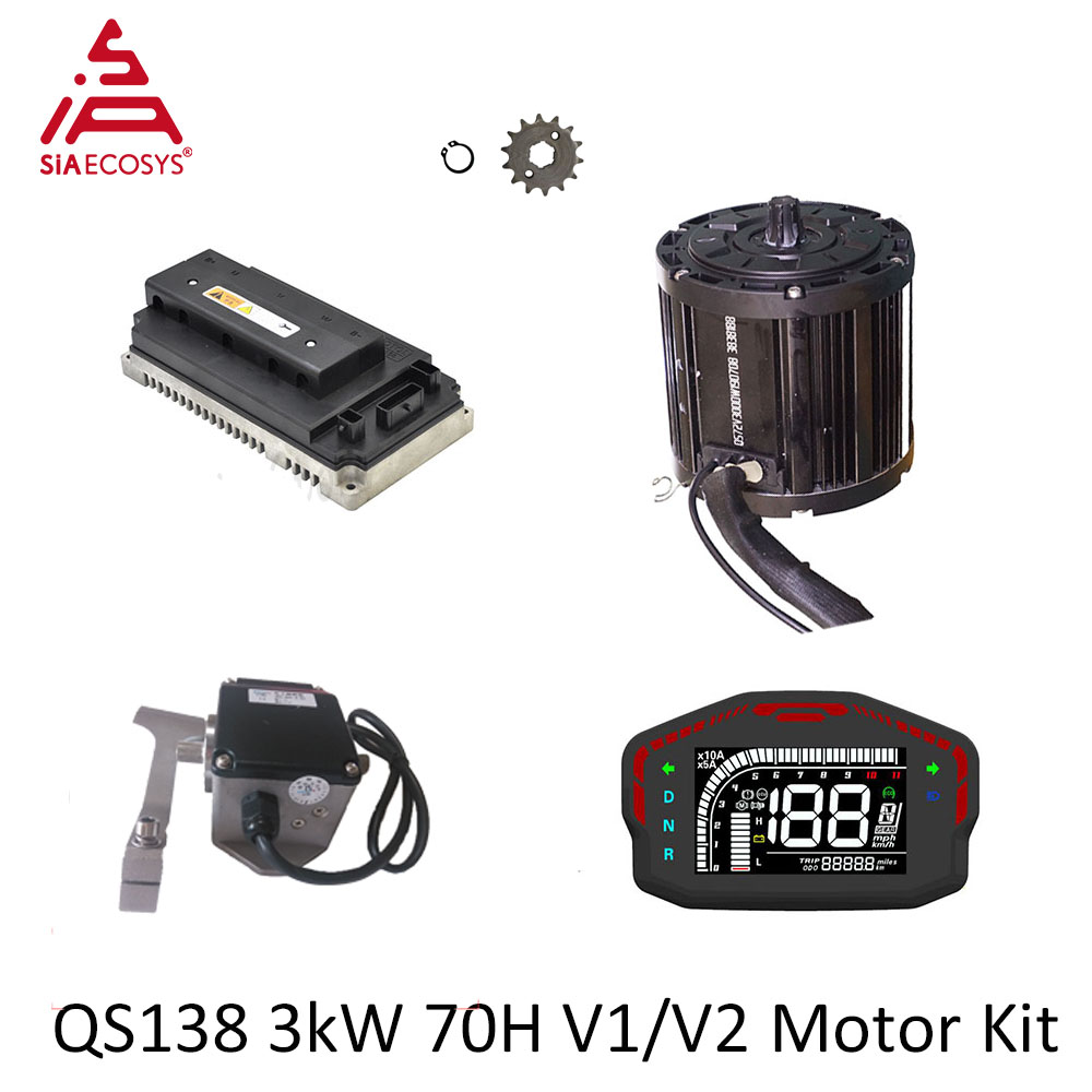 QSMOTOR QS138 3000W 72V Kit de - Fardriver Nd72850 Controller reseña y precio