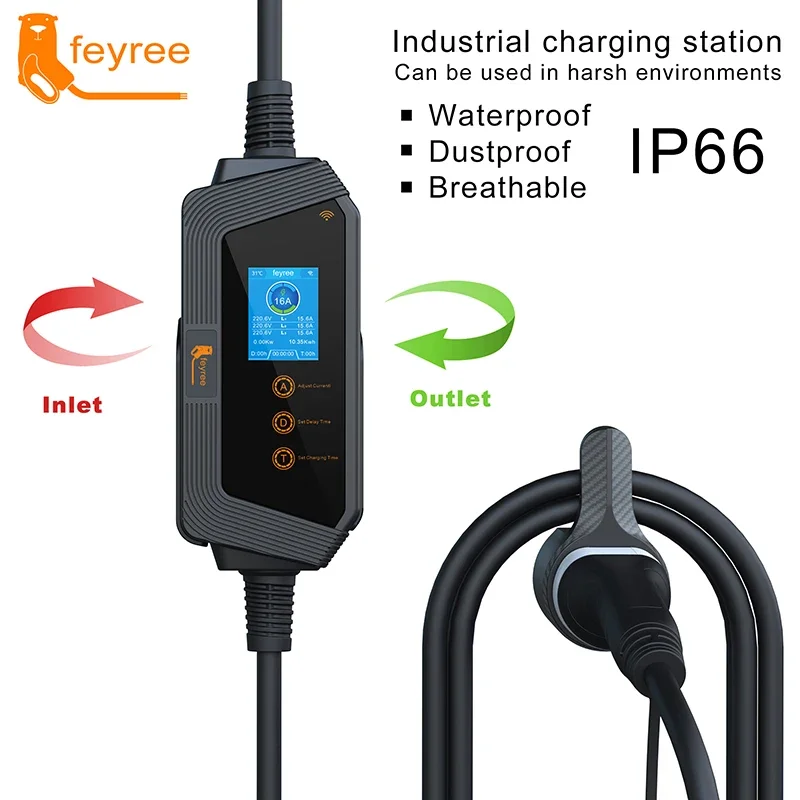Cargador Portátil para Vehícul - Type 2 Portable Ev Charger 11Kw Cee reseña y precio