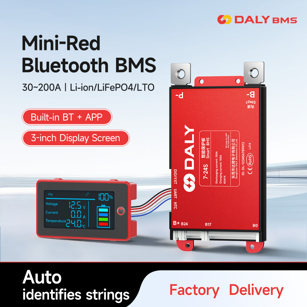 Daly Smart 3 pulgadas LCD BMS  - Smart Bms 24S 200A Bluetooth Lifepo4 reseña y precio